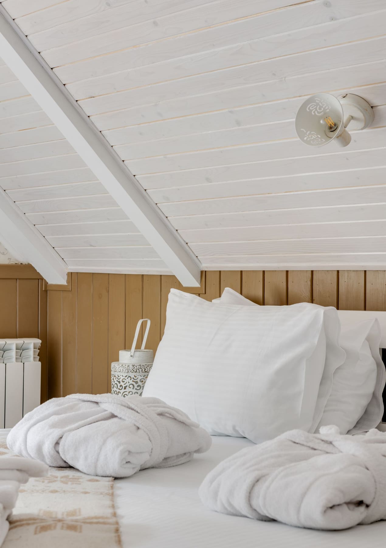 Attic room with roof windows and daylight
